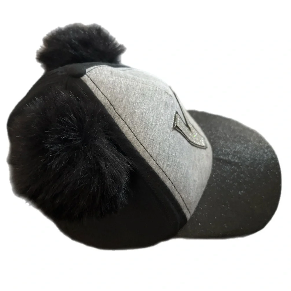 Justice‎ V-Emblem Kids Black and Gray Cap
